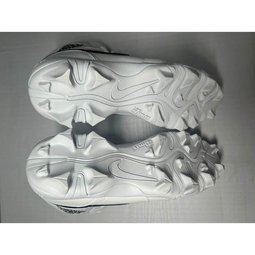 Nike Air Jordan 1 Mid Youth Cleat White Black Size 3.5Y HF6883100 New/No Lid